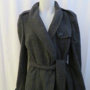 AUTHENTIC BURBERRY GRAY WRAP JACKET SIZE 14